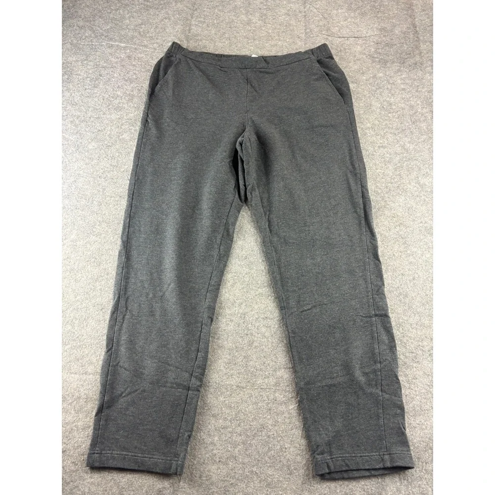 Pure Jill J. Jill Charcoal Gray Pima Cotton Modal Straight Lounge Pants Womens M
